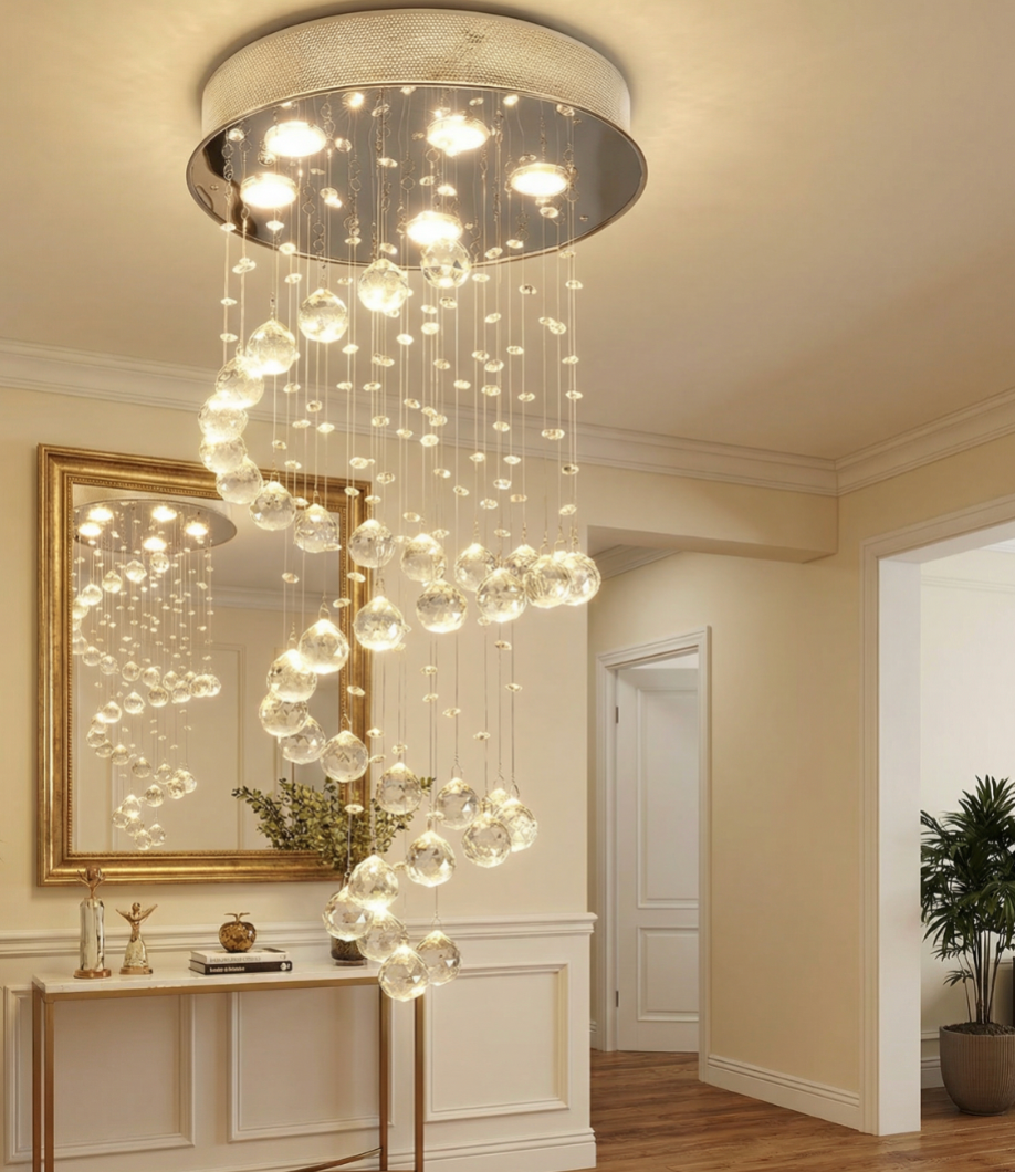 Strata Tiered Crystal Chandelier