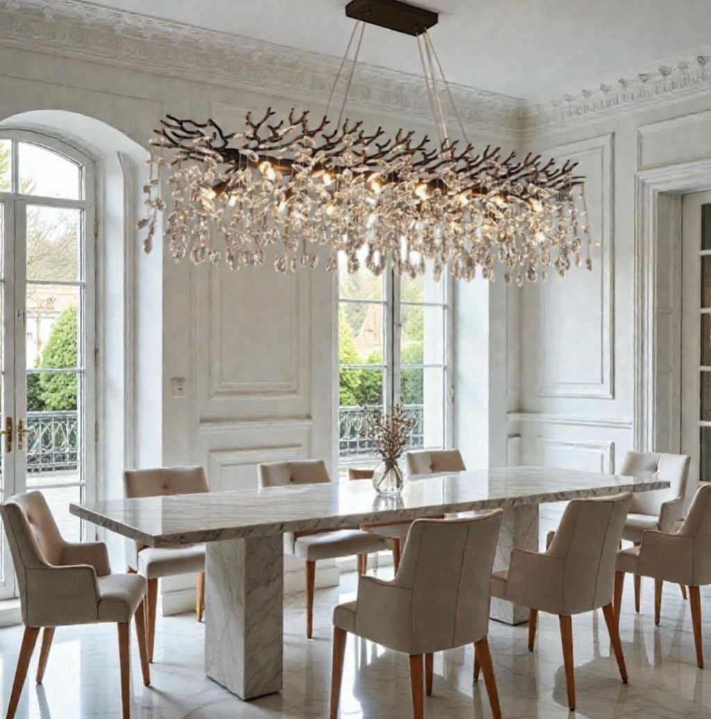 Linea Rectangular Crystal Chandelier