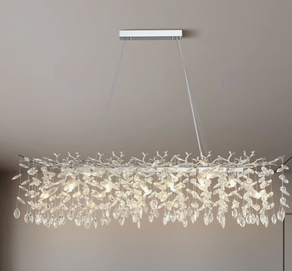 Linea Rectangular Crystal Chandelier