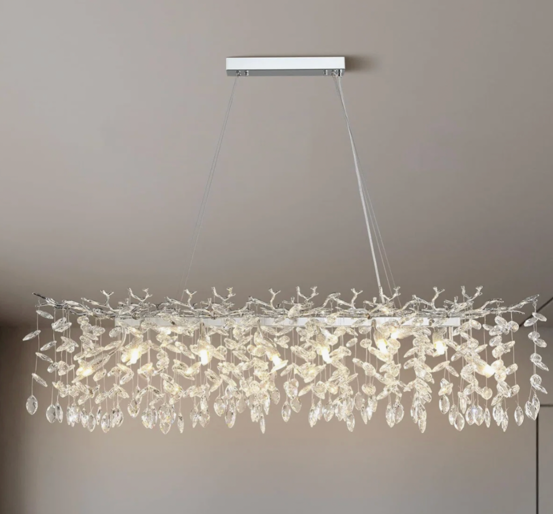 Linea Rectangular Crystal Chandelier