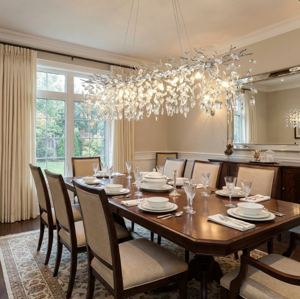 Linea Rectangular Crystal Chandelier