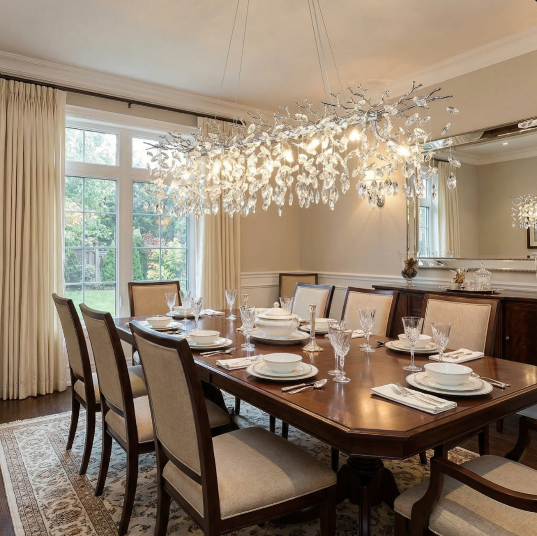 Linea Rectangular Crystal Chandelier